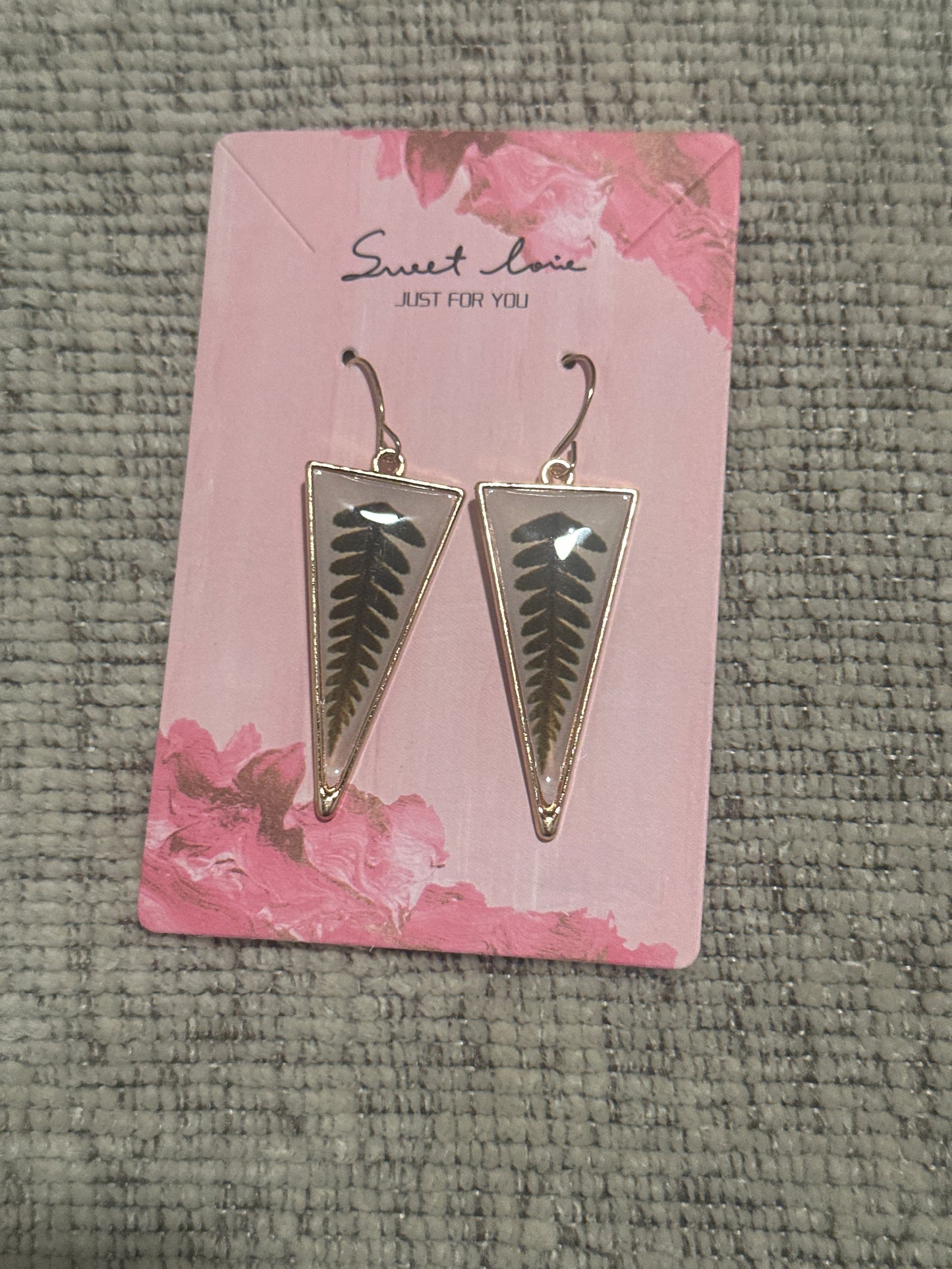 Acrylic Fern Earrings