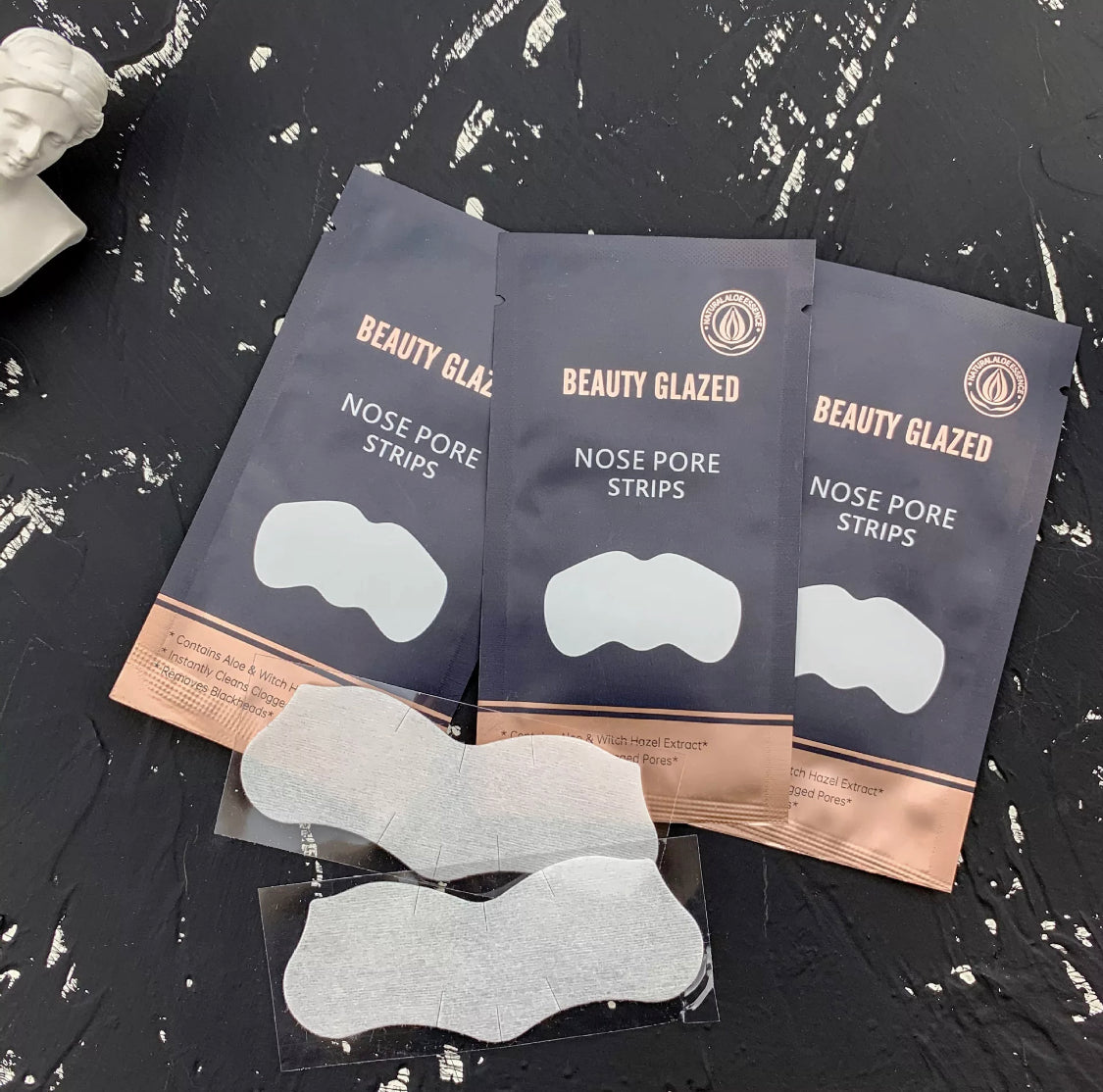 Natural aloe beauty glazed nose pore strips