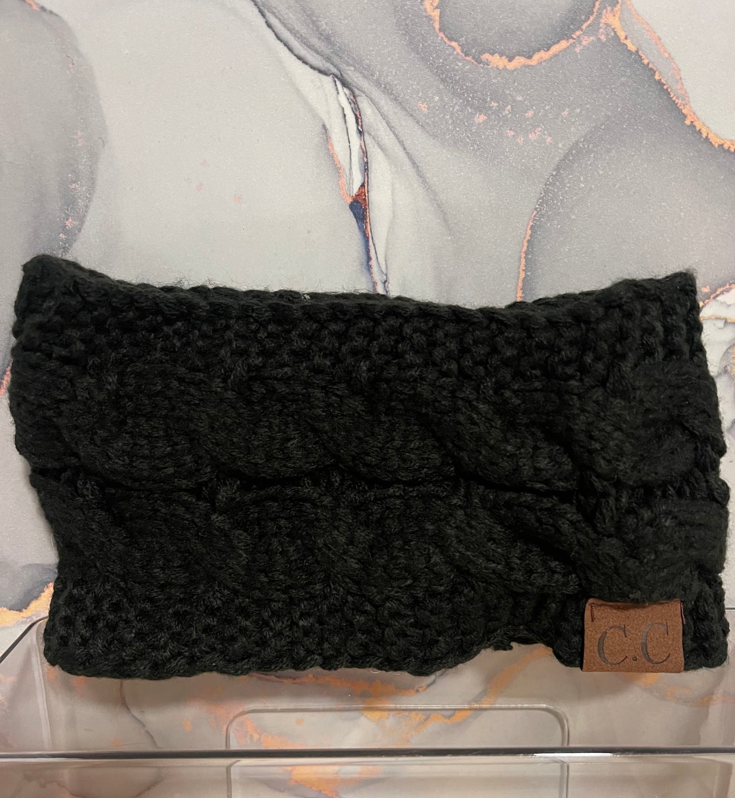 Crotchet knitted headwrap