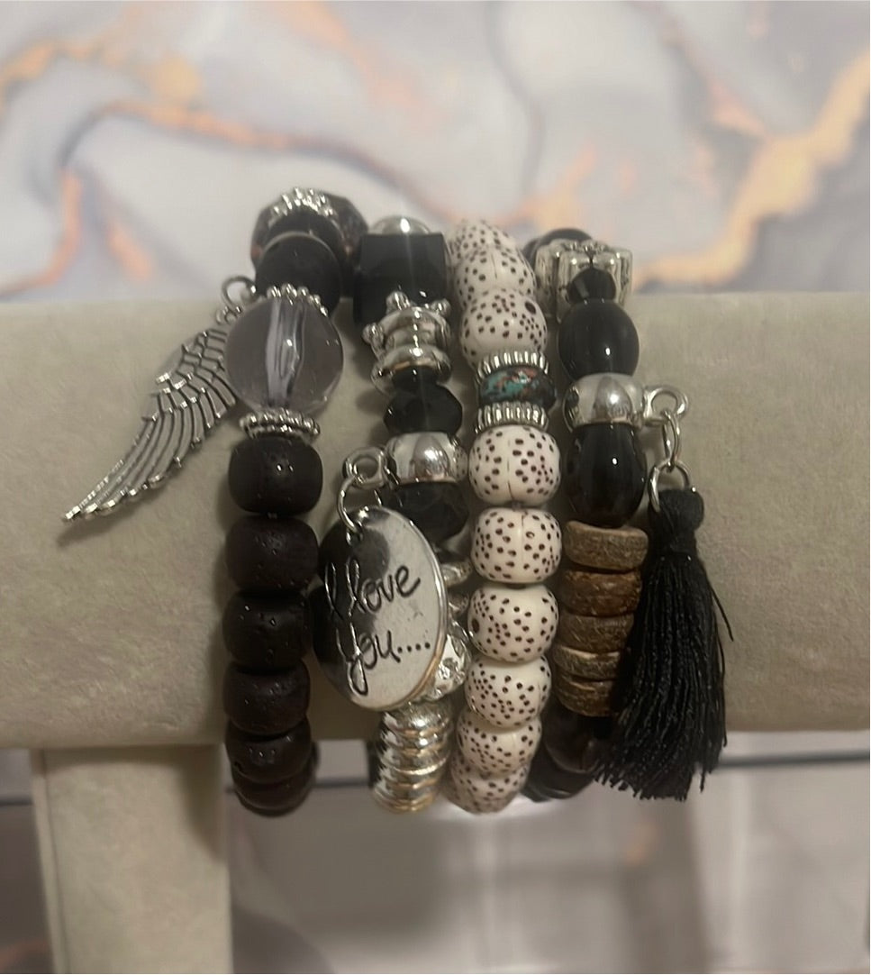 Bohemian 4-piece bracelet set-(various colors)