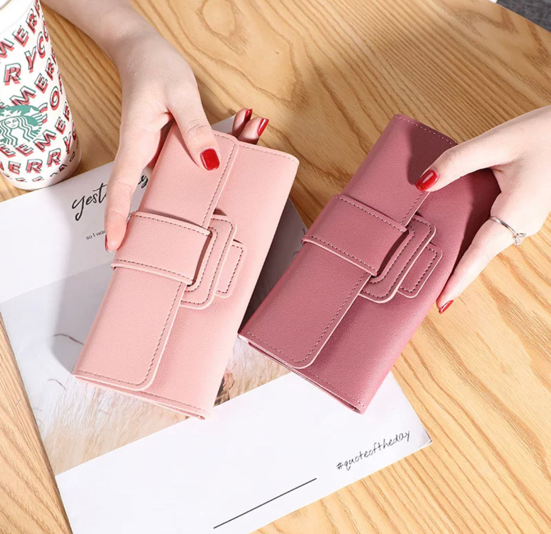 Leather student trifold wallet