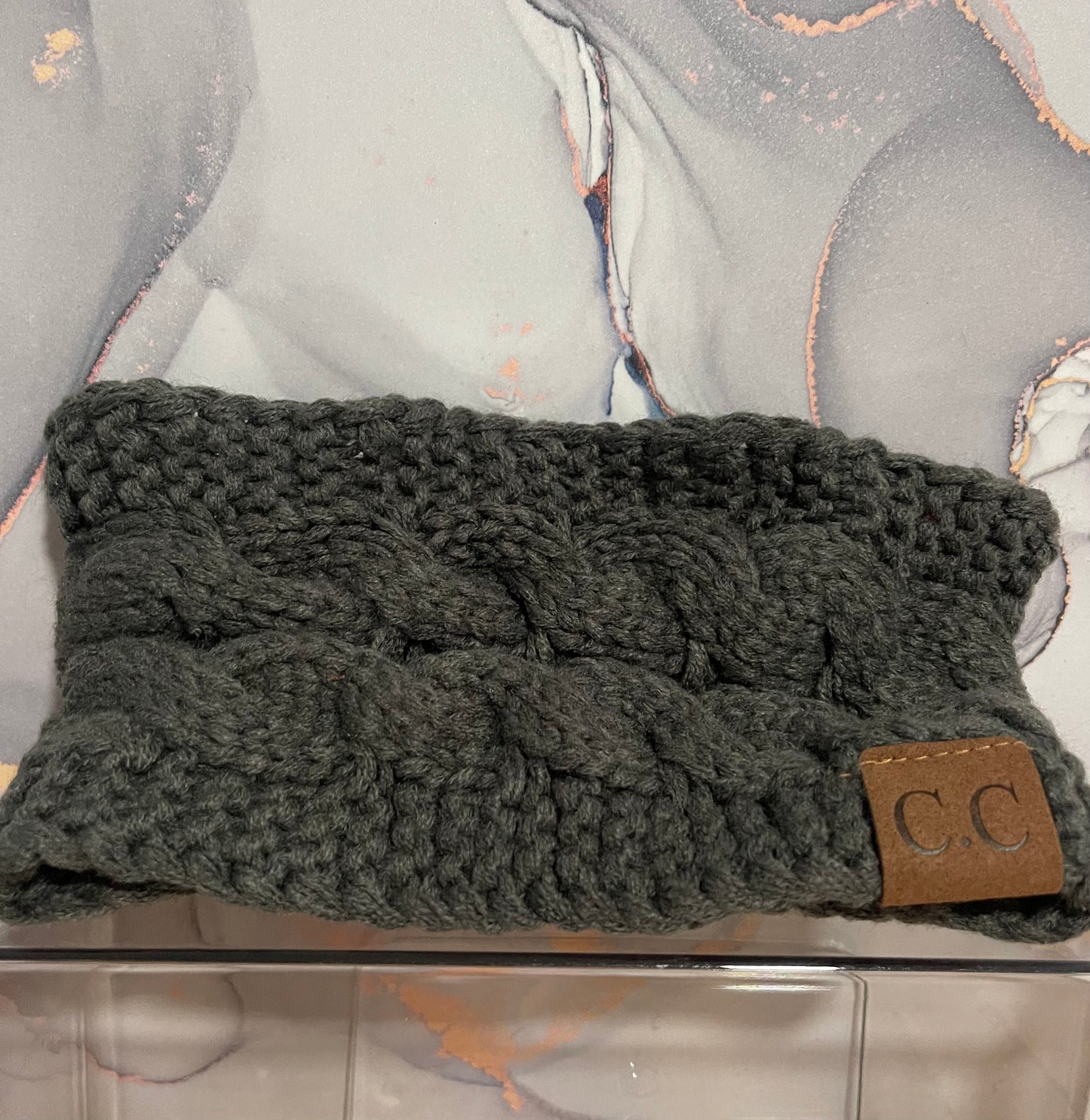 Crotchet knitted headwrap