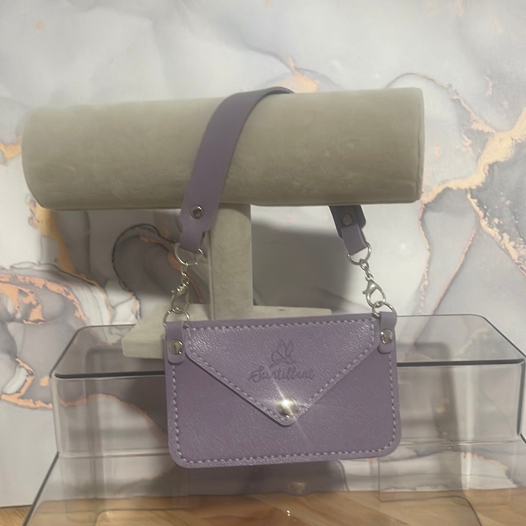 Leather signature credit card/gift card holder - small wristlet-(various colors)