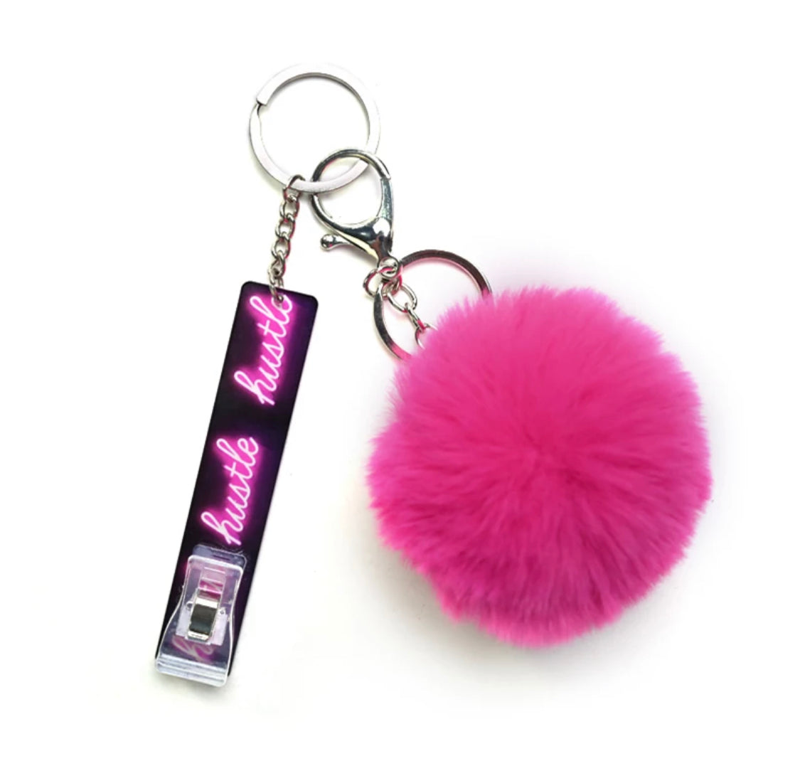 Pompom Card Grabber Keychain-various styles