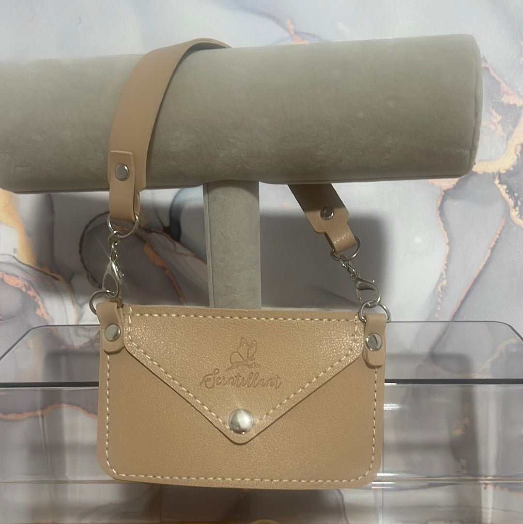 Leather signature credit card/gift card holder - small wristlet-(various colors)
