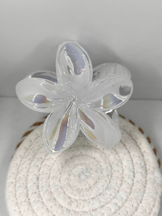 White Iridescent Hair Claw