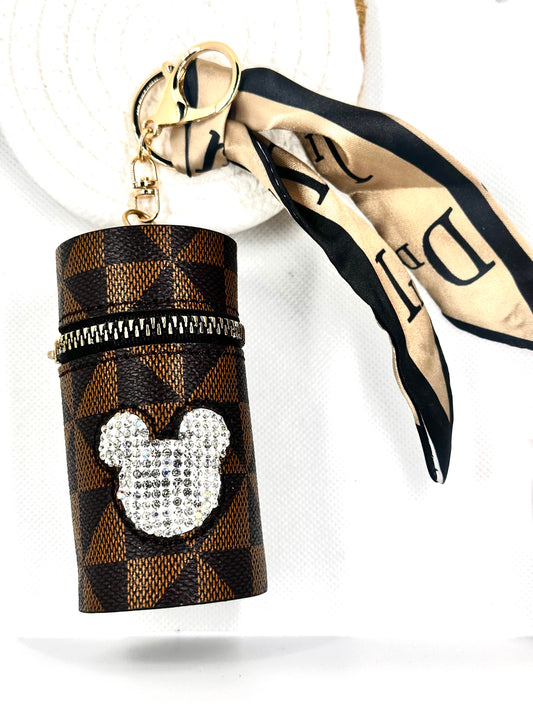 Lipstick pocket with Mirror keychain
