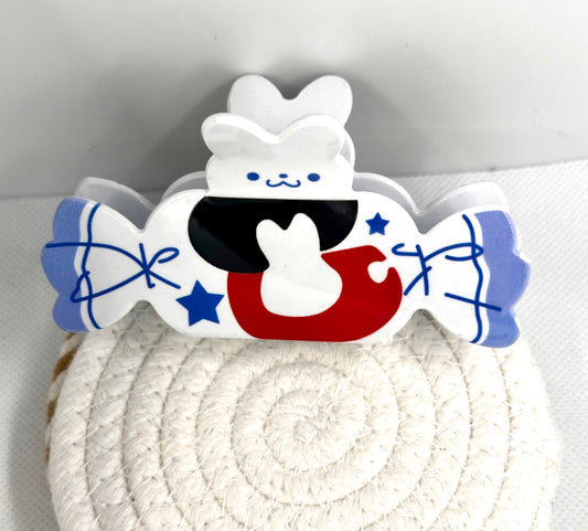 White Rabbit Hair Claw