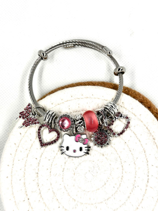 Hello Kitty Silver Wrap Bracelet
