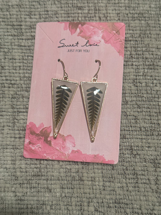 Acrylic Fern Earrings