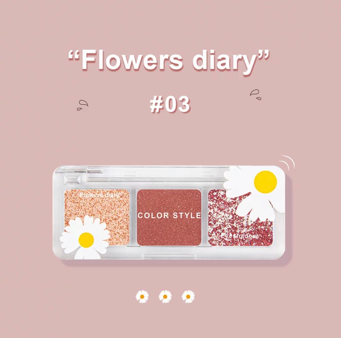 Color Style “Flowers diary” eye shadow palettes-(various colors)