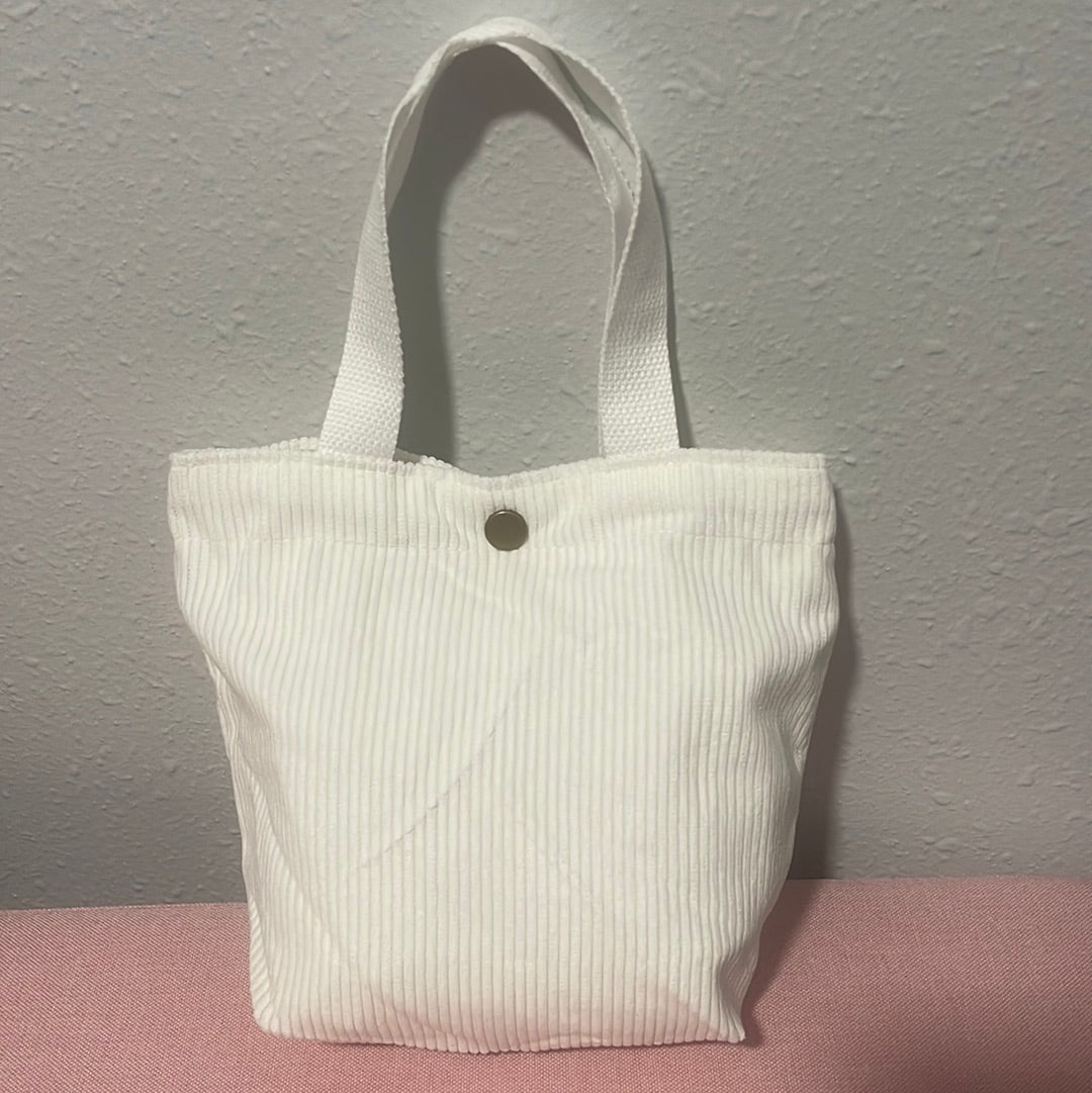 Small corduroy tote-(various colors)