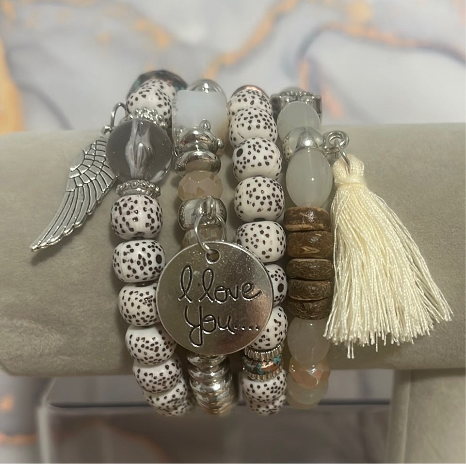 Bohemian 4-piece bracelet set-(various colors)