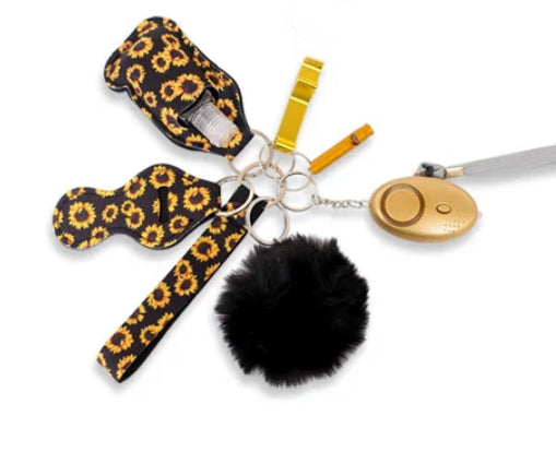 Safety self defense keychain - Sunflower (includes kubotan - not shown)