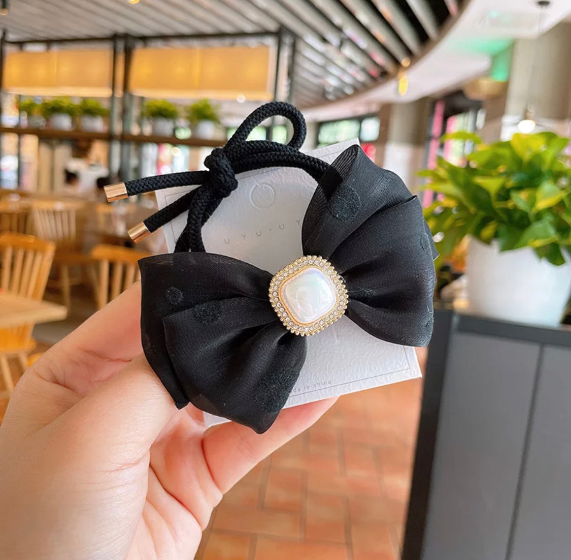 Bowtie hair bands-various colors -SOLD OUT!