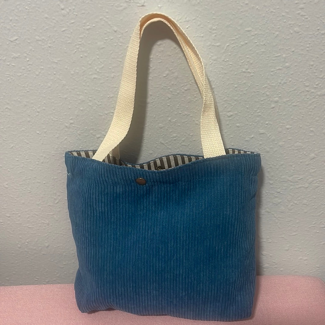 Small corduroy tote-(various colors)