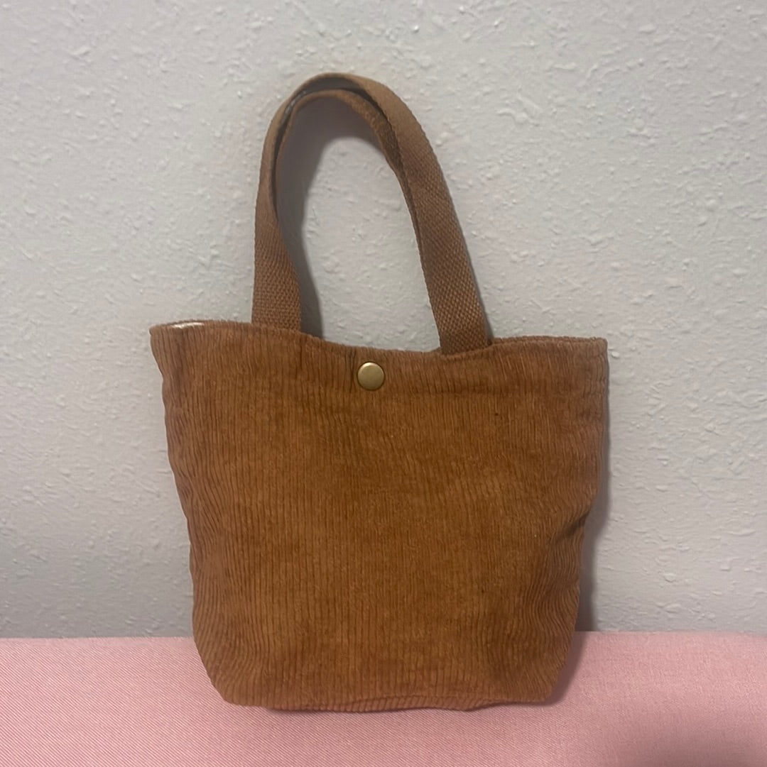 Small corduroy tote-(various colors)