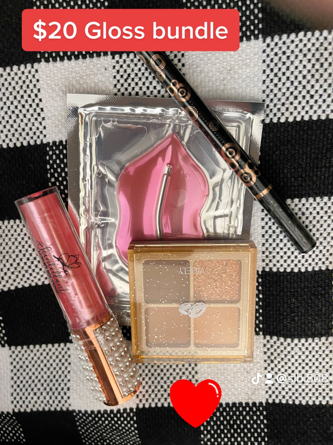 $20 Pink Gloss bundle w/ luggage case