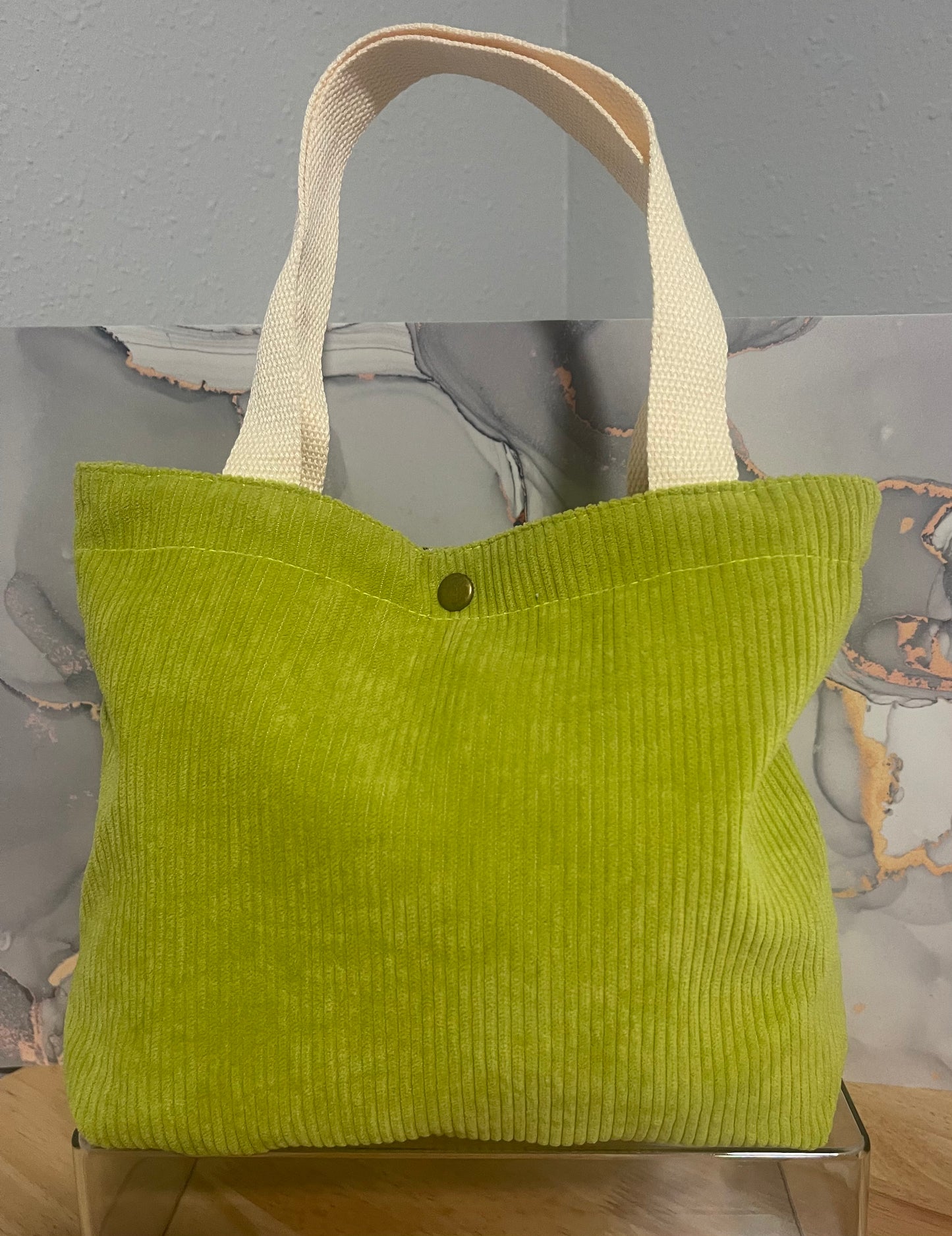 Small corduroy tote-(various colors)