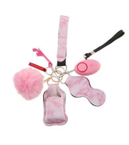 Safety Self Defense Keychains - Pink (includes kubotan - not shown)