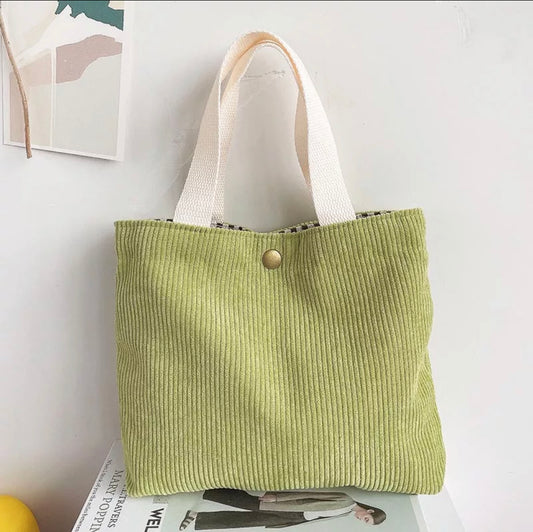 Small corduroy tote-(various colors)