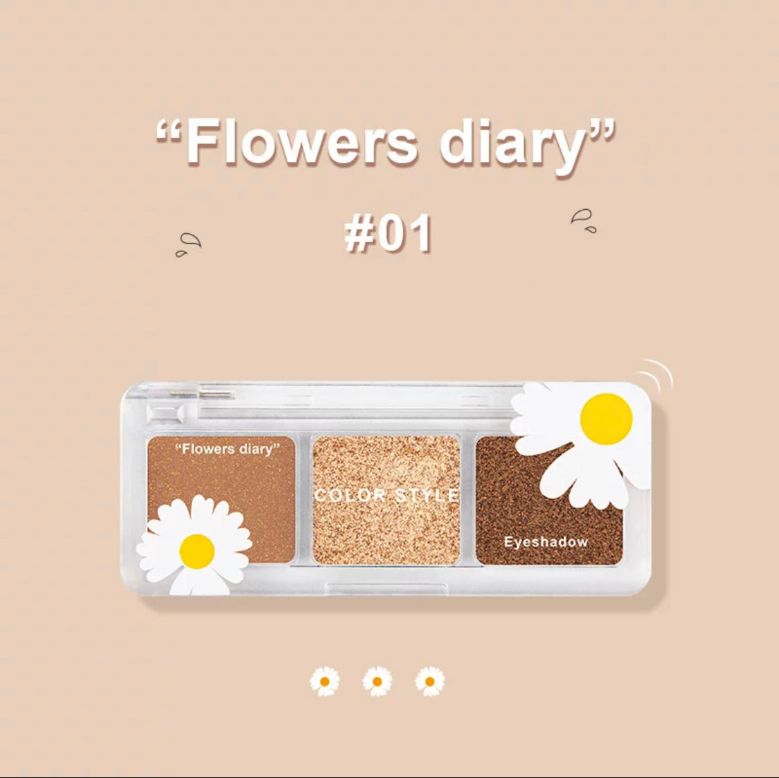 Color Style “Flowers diary” eye shadow palettes-(various colors)